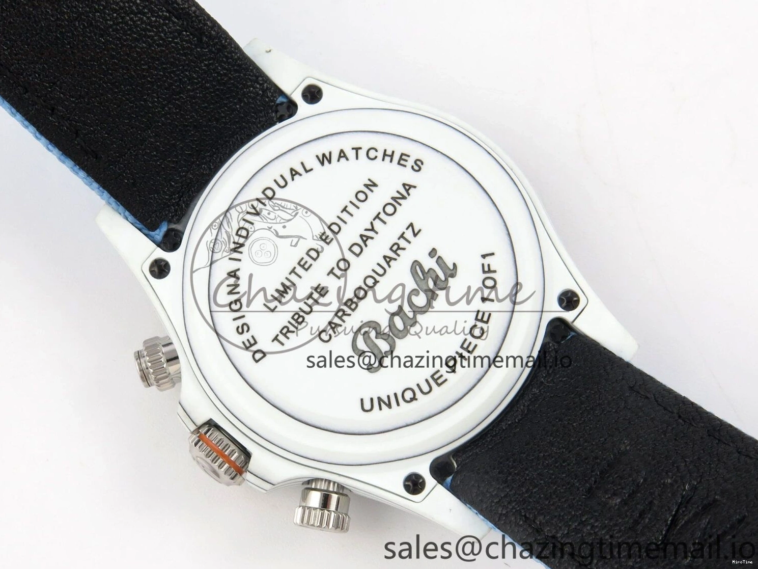 MiroTime 0403 Attractive Daytona DIW Carbon Case and Bezel DIWF Edition Black Dial on Blue Nylon Strap A 71